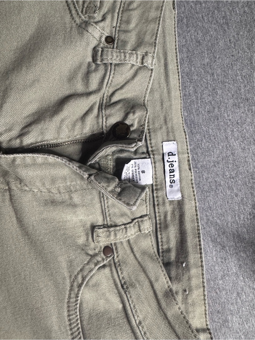 d. jeans Olive Slim Fit Men's Jeans